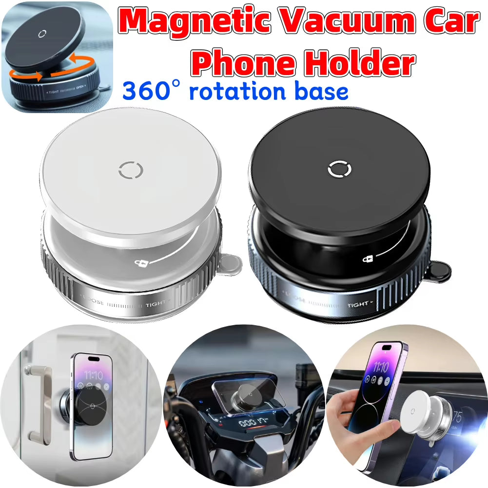 360° Rotation   Magnetic Vacuum Car Phone Holder